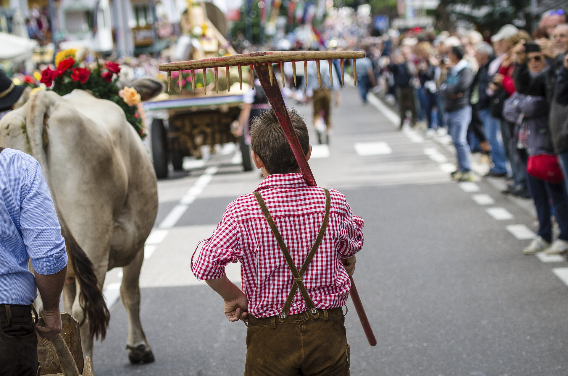 Sfilata | © Andrea Costa - Archivio Immagini ApT Val di Fassa Sfilata in abiti tradizionali ladini per le vie del paese di Canazei in Val di Fassa | © Andrea Costa - Archivio Immagini ApT Val di Fassa