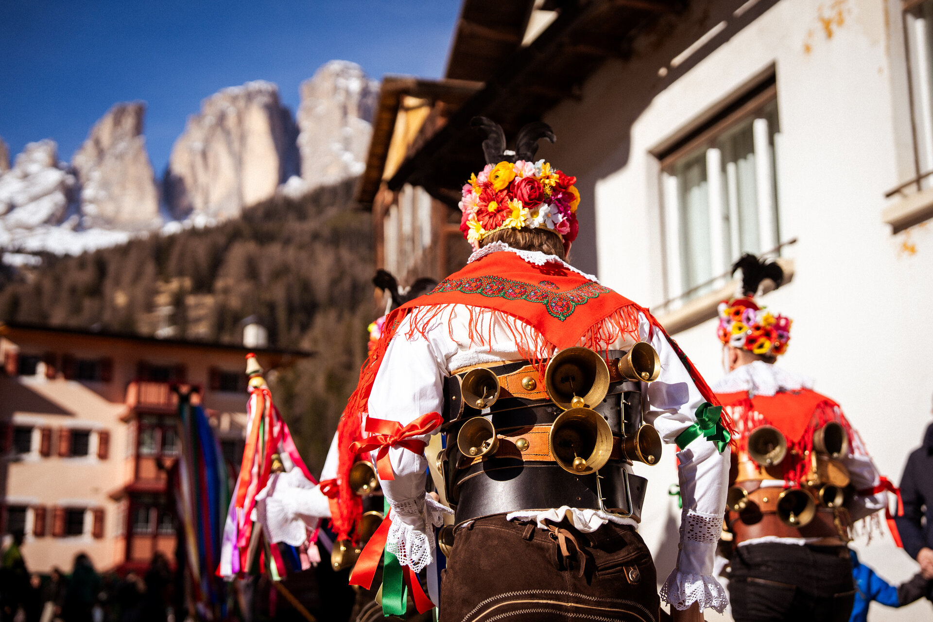 Carnevale ladino | © Archivio Immagini ApT Val di Fassa - Mattia Rizzi Maschere tipiche del carenvale in Val di Fassa | © Archivio Immagini ApT Val di Fassa - Mattia Rizzi