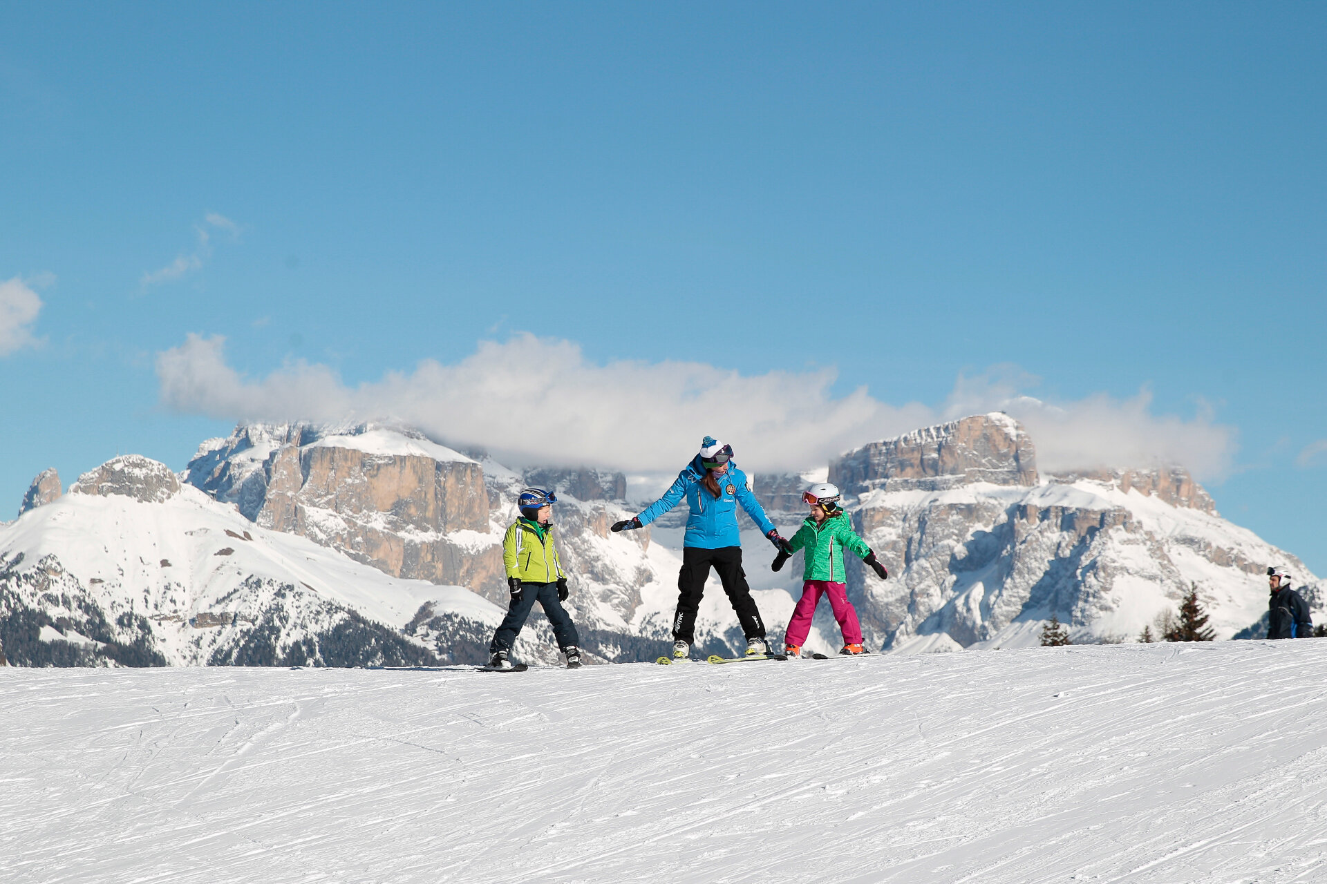 Scuola di sci | © Federico Modica - Archivio Immagini ApT Val di Fassa Scuola di sci in Val di Fassa | © Federico Modica - Archivio Immagini ApT Val di Fassa