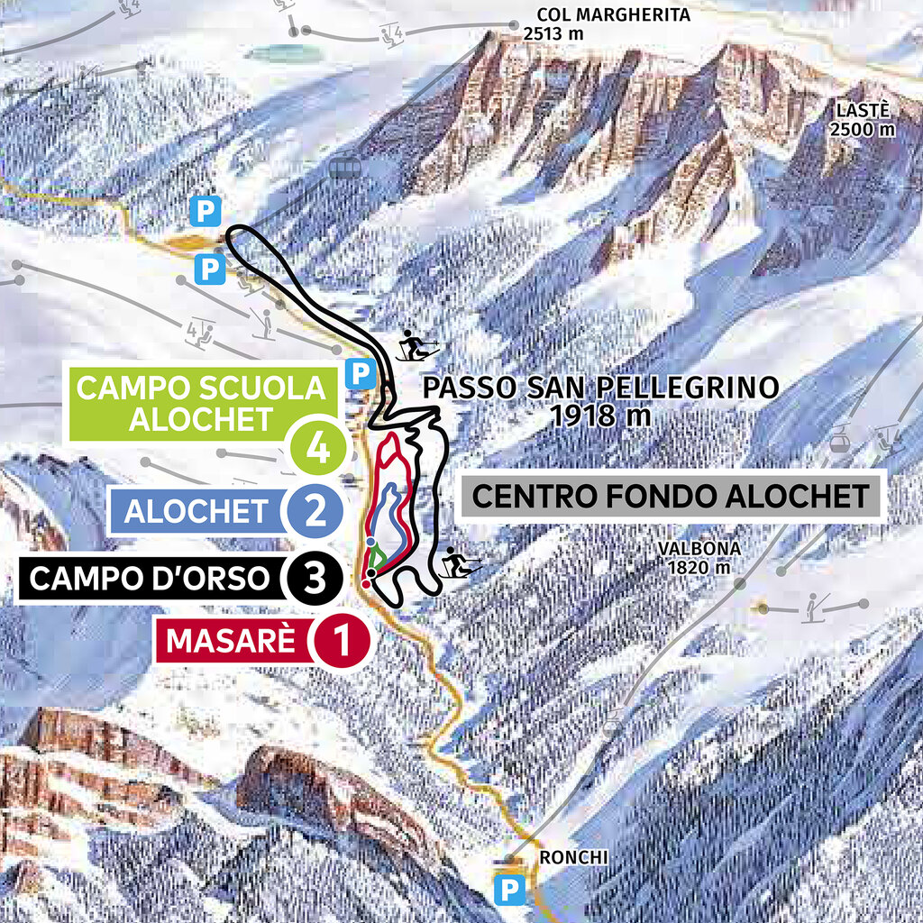 Cartina Sci Fondo Moena Alochet Val Di Fassa Cartina Sci Fondo Moena Alochet Val Di Fassa