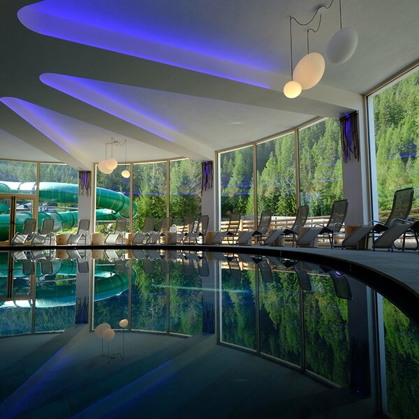 Piscina Park Vidor | © Aquapark Vidor - Archivio Immagini ApT Val di Fassa Piscina interna del Park Vidor a Pozza di Fassa | © Aquapark Vidor - Archivio Immagini ApT Val di Fassa