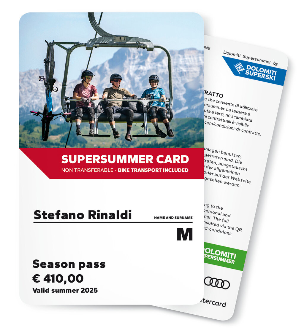 Dolomiti Supersummer Card - Season pass Dolomiti Supersummer Card - Season pass