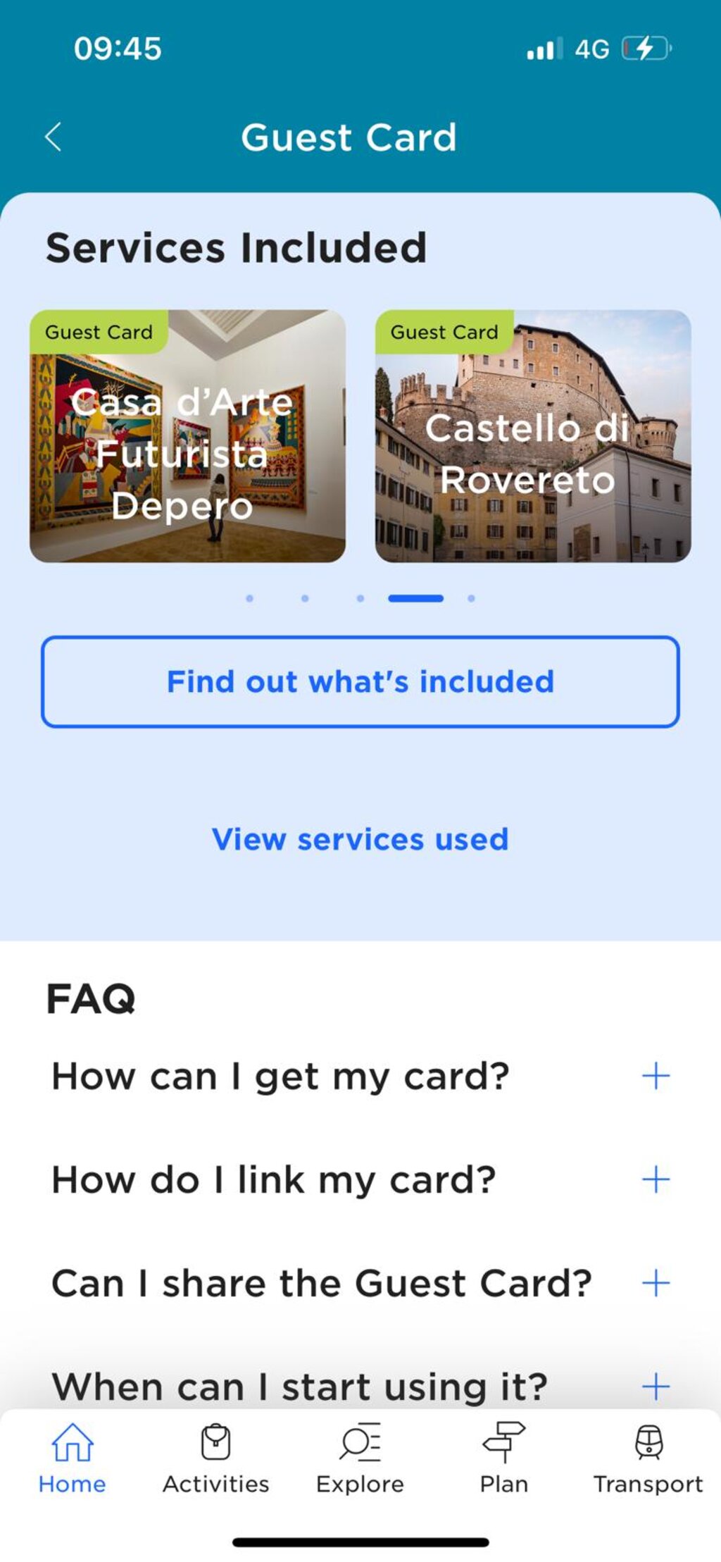 6 Servizi Card FAQ EN 6 Servizi Card FAQ EN