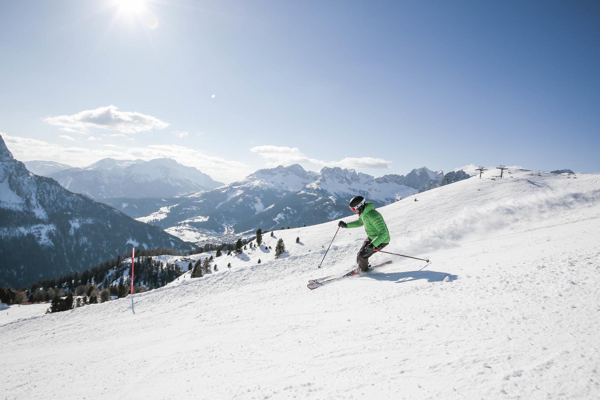 Sciare in Val di Fassa | © Archivio immagini ApT Val di Fassa - Federico Modica Sciare nell'area Buffaure-Ciampac in Val di Fassa | © Archivio immagini ApT Val di Fassa - Federico Modica