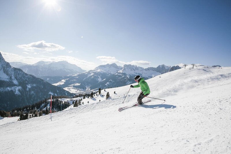 Sciare in Val di Fassa | © Archivio immagini ApT Val di Fassa - Federico Modica Sciare nell'area Buffaure-Ciampac in Val di Fassa | © Archivio immagini ApT Val di Fassa - Federico Modica