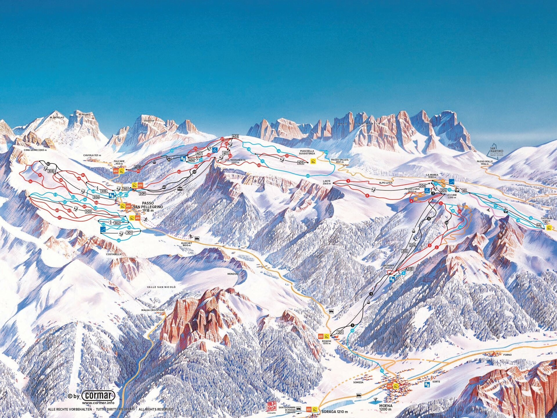 Mappa skiarea | © Cormar Mappa skiarea | © Cormar