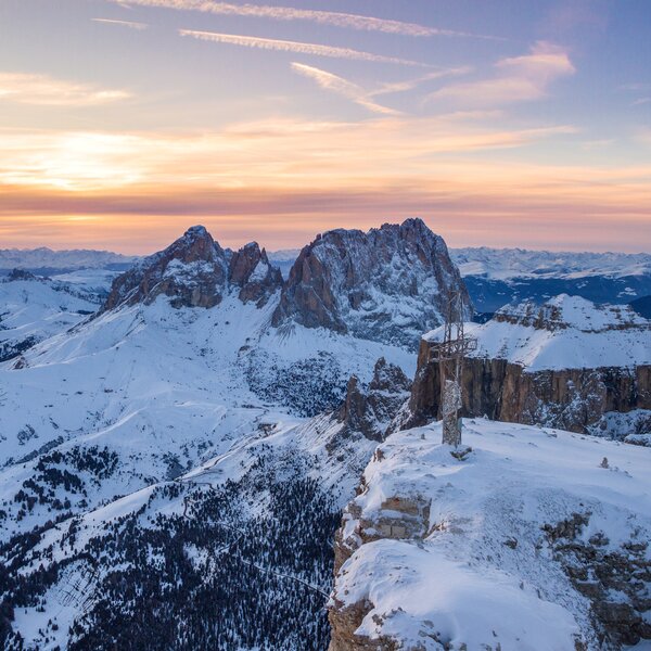 Punto panoramico al Sass Pordoi Dolomiti