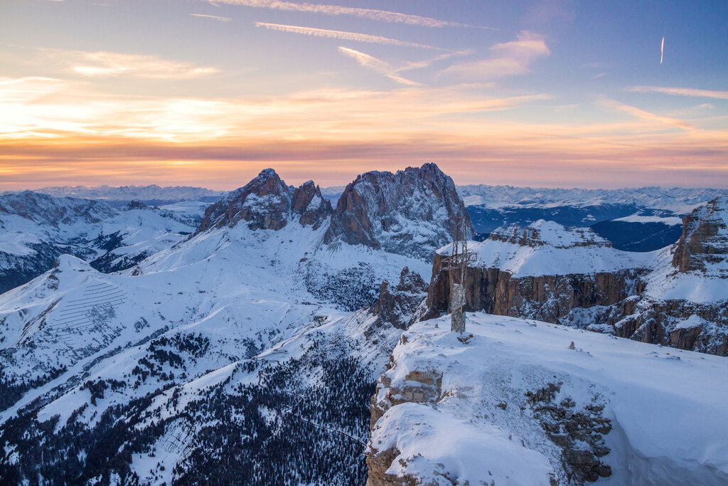 Punto panoramico al Sass Pordoi Dolomiti